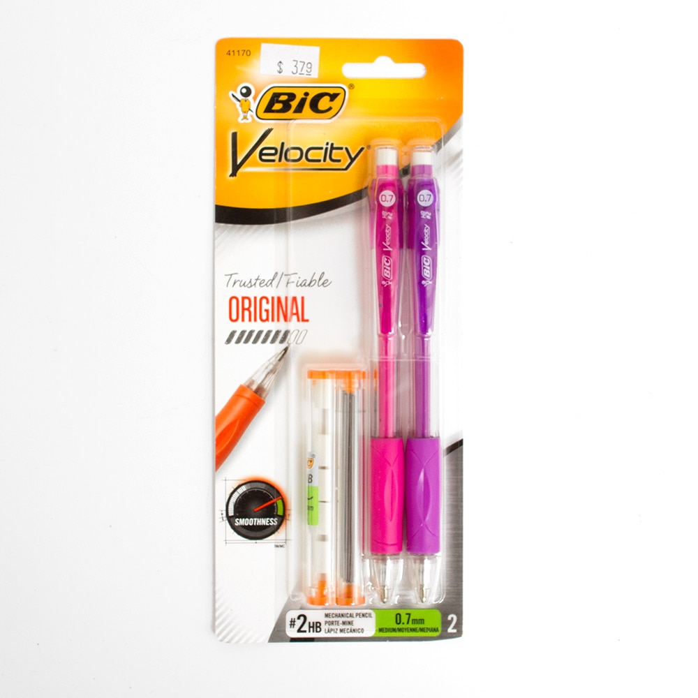 Bic, Velocity, Pencil, 0.7mm, 2 Count